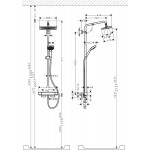 Душевая система наружного монтажа Hansgrohe Croma E 280 Showerpipe 27630000 Душевая система наружного монтажа Hansgrohe Croma E 280 Showerpipe 27630000